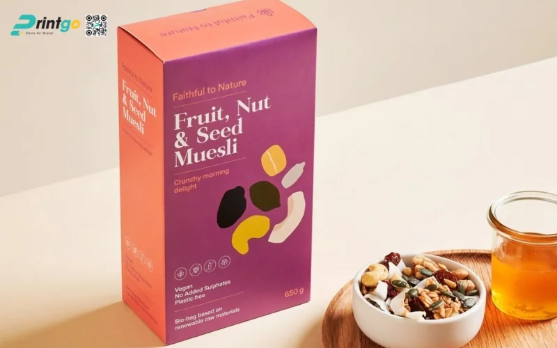 Mẫu bao bì granola dạng hộp mềm