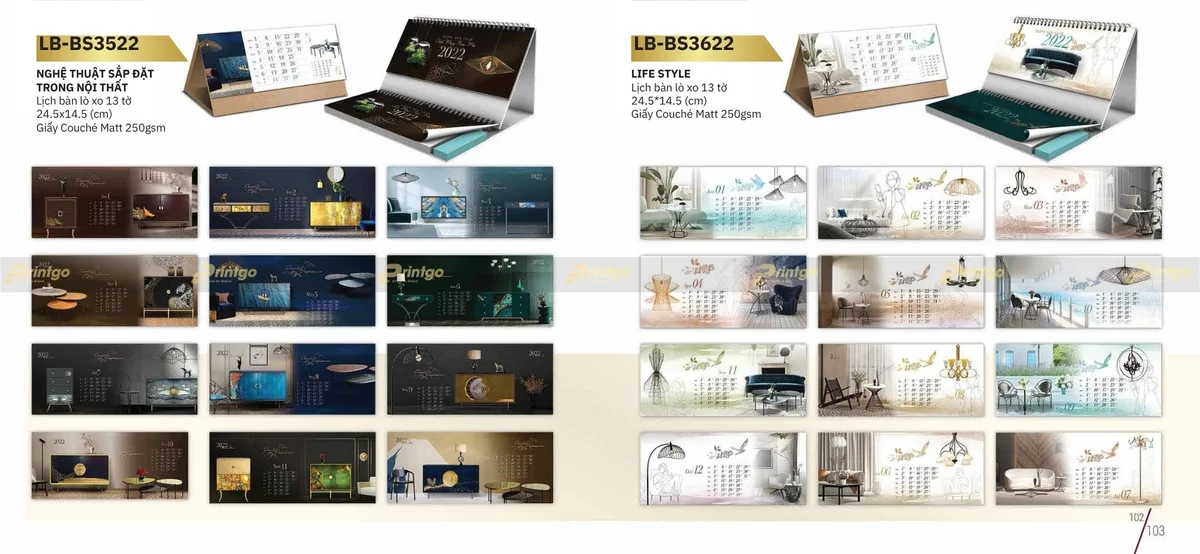 Một số mẫu thiết kế lịch để bàn chữ M độc quyền của Printgo thực hiện Một số mẫu thiết kế lịch để bàn chữ M độc quyền của Printgo thực hiện