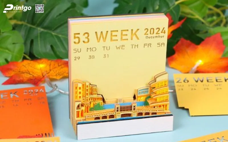 Mẫu lịch để bàn độc đáo 3D