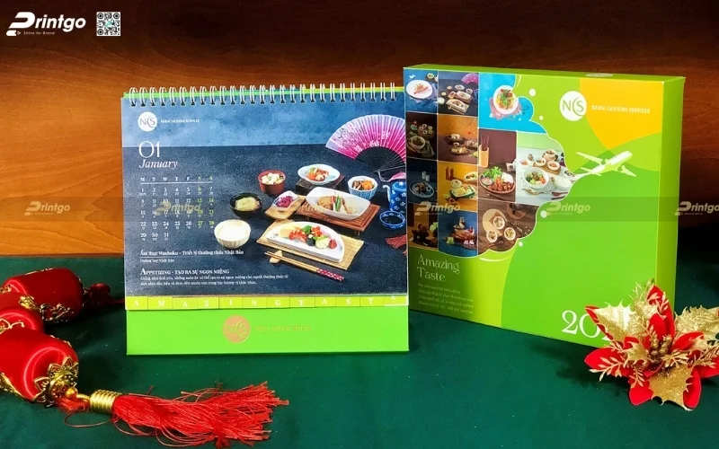 Mẫu in lịch tết độc quyền để bàn