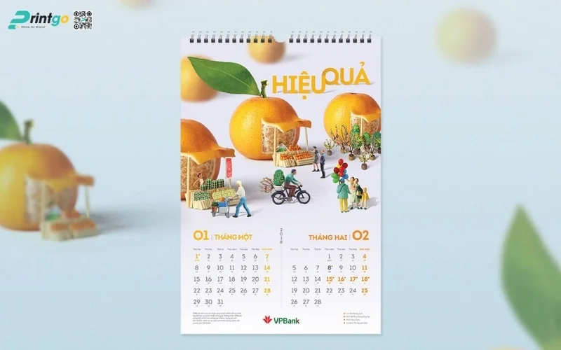 Mẫu thiết kế lịch tết độc quyền treo tường