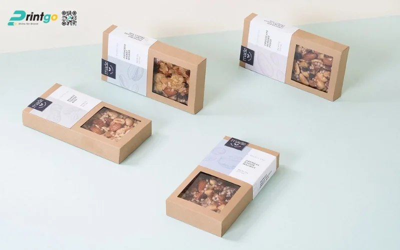 Mẫu bao bì granola dạng túi Kraft