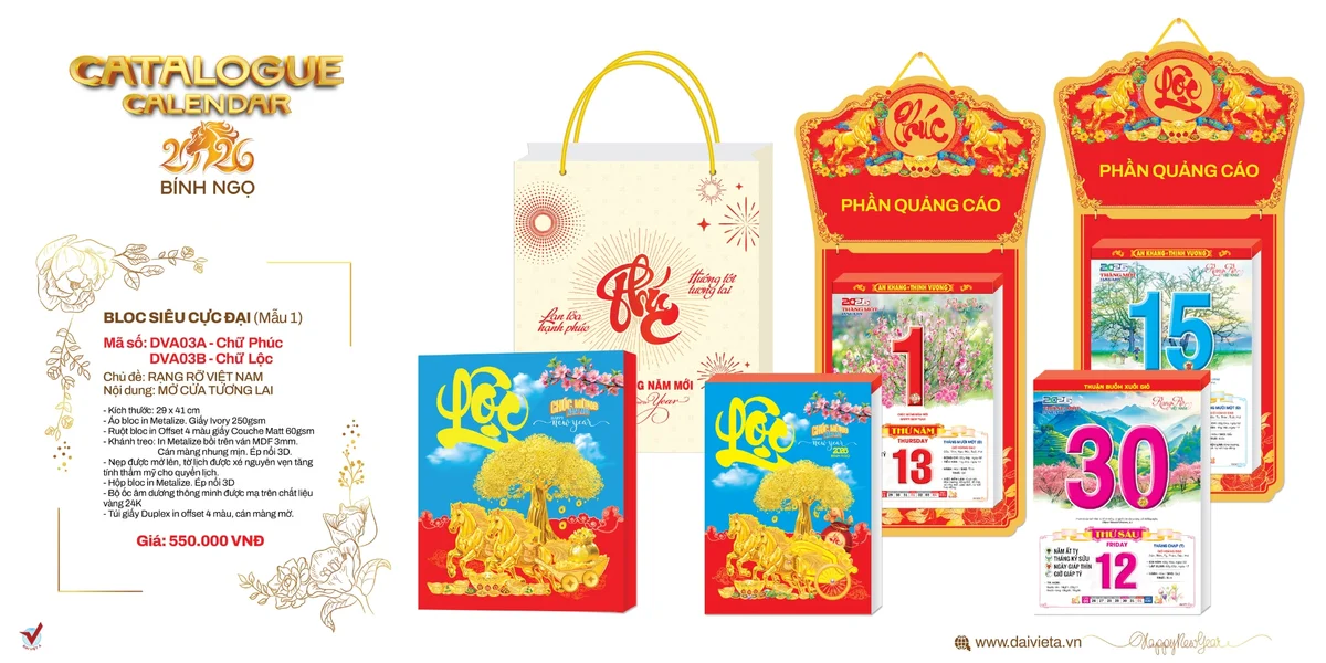 Mẫu lịch bloc độc quyền siêu cực đại đẹp nhất 2026 Mẫu lịch bloc độc quyền siêu cực đại đẹp nhất 2026