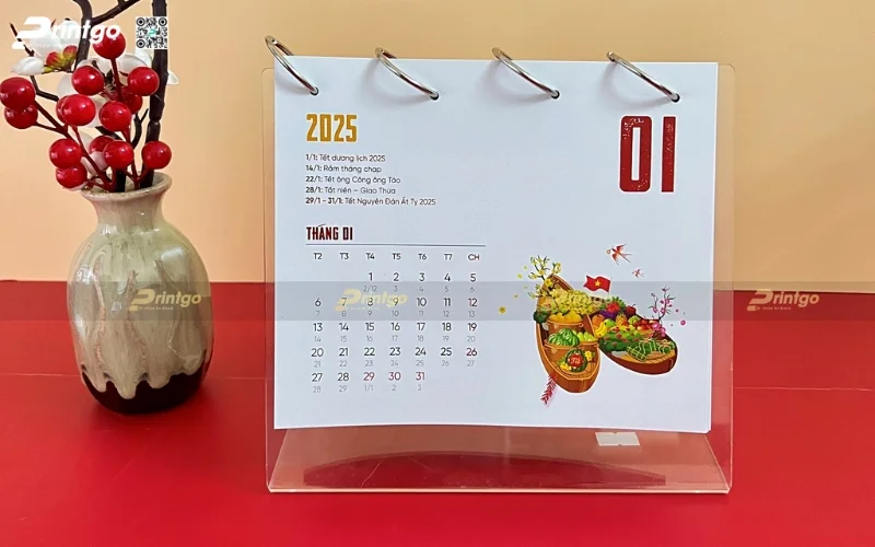 Mẫu lịch để bàn độc đáo đế mica