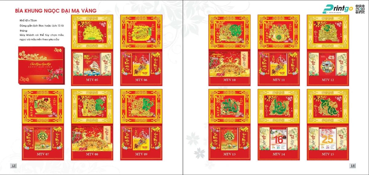 Mẫu bìa lịch tết Mỹ Thuật Việt vụ xuân 2026 