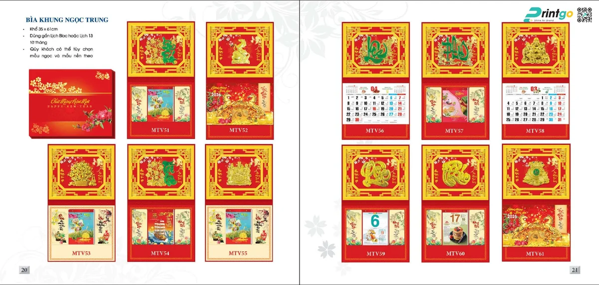 Mẫu bìa lịch tết Mỹ Thuật Việt vụ xuân 2026 