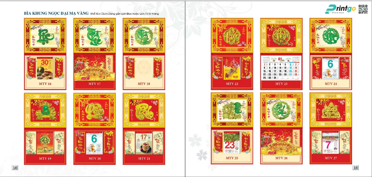 Mẫu bìa lịch tết Mỹ Thuật Việt vụ xuân 2026 