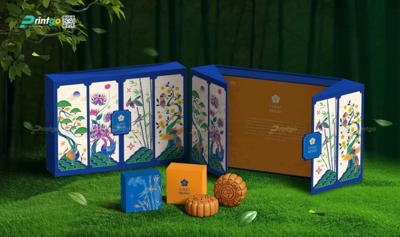 Hộp quà tết Bách kỳ thưởng nguyệt do Printgo thiết kế trong catalogue tết 2026