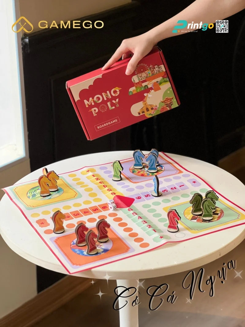 Boardgame Cờ cá ngựa trong bộ sưu tập quà tết của Printgo năm 2026