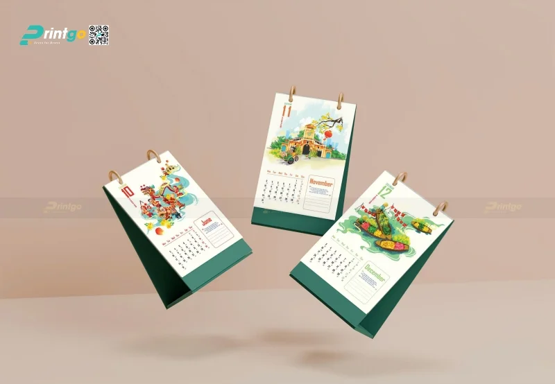 Lịch tết Việt Nam Khởi Sắc trong bộ sưu tập quà tết của Printgo năm 2026
