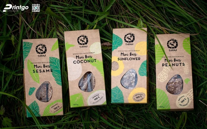 Mẫu bao bì granola dạng túi Kraft