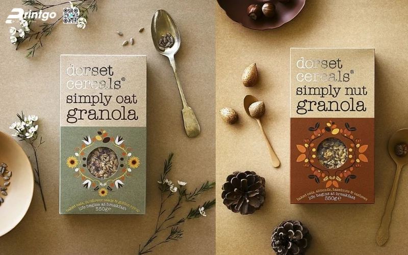 Mẫu bao bì granola dạng hộp mềm