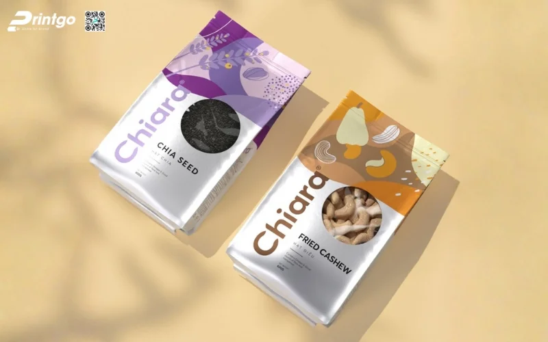 Mẫu bao bì granola dạng túi hàn biên