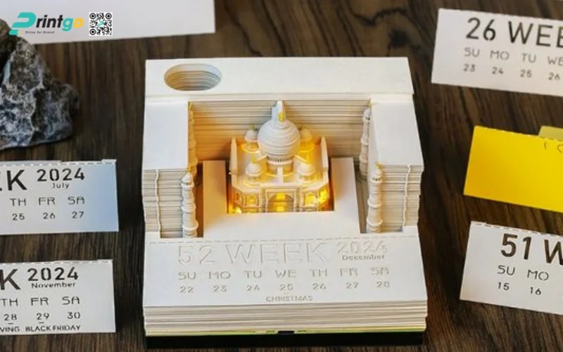 Mẫu lịch để bàn độc đáo 3D