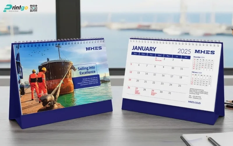 Mẫu lịch để bàn độc quyền chữ A