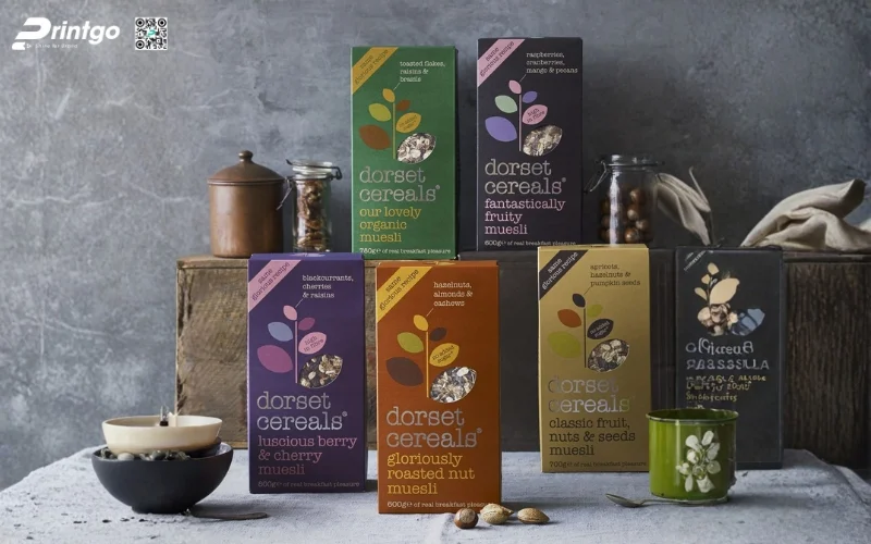 Mẫu bao bì granola dạng hộp mềm