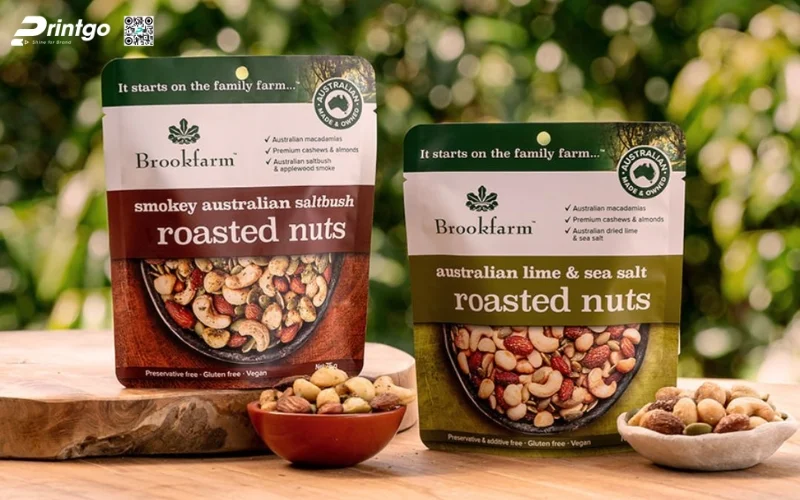 Mẫu bao bì granola dạng túi hàn biên