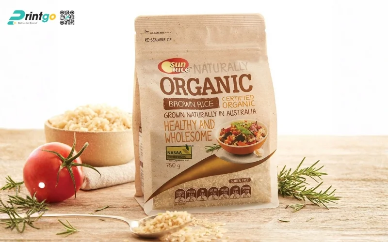 Mẫu bao bì granola dạng túi hàn biên