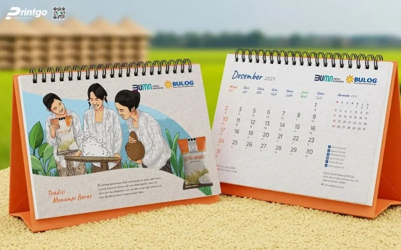 Mẫu lịch để bàn độc quyền chữ A
