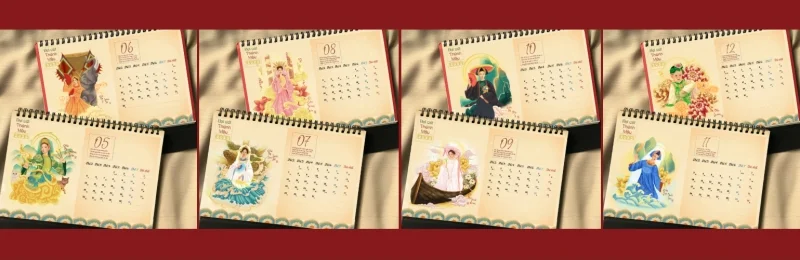 Lịch để bàn “Đại Cát Thánh Mẫu” chuyên nghiệp 