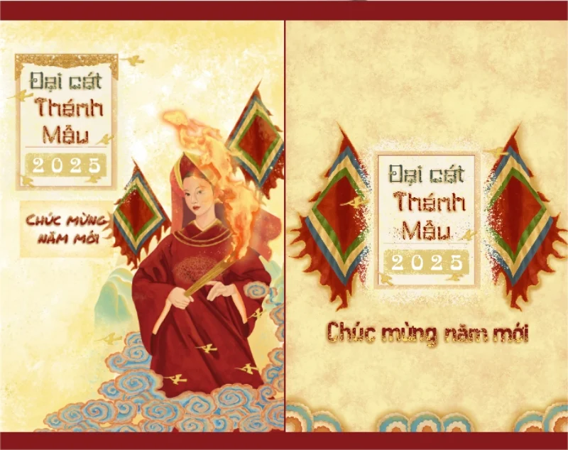 Thiết kế lịch Tết “Đại Cát Thánh Mẫu” đặc biệt, ấn tượng 