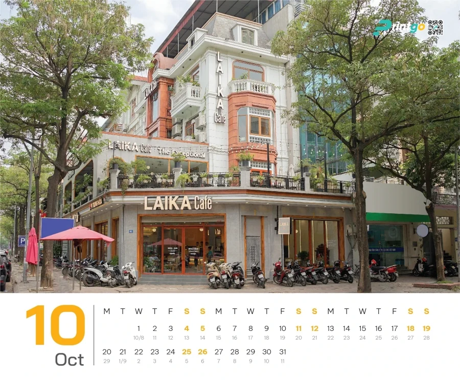Dự án thiết kế lịch Tết 2025 cho chuỗi cửa hàng cà phê Laika Café - tháng 10
