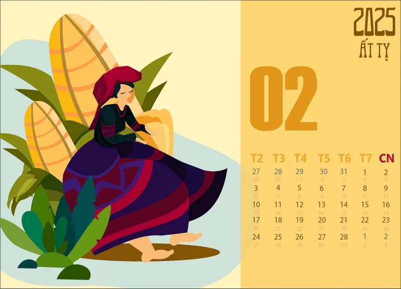 Lịch để bàn "Tết của đồng bào H'Mông"