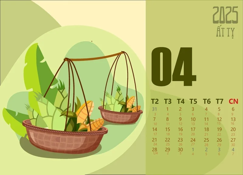 Lịch để bàn "Tết của đồng bào H'Mông"