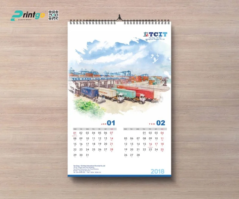 Tổng hợp mẫu lịch treo tường độc đáo, ấn tượng