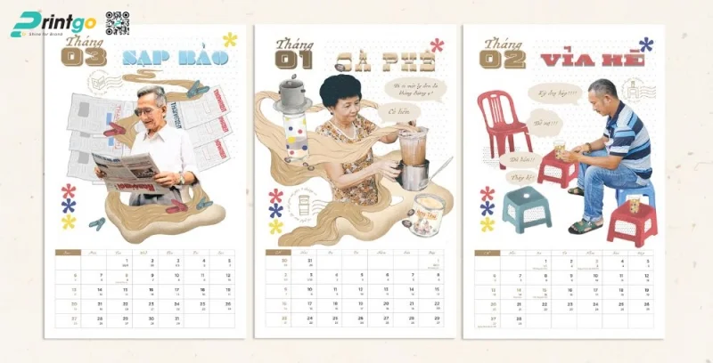 Tổng hợp mẫu lịch treo tường độc đáo, ấn tượng