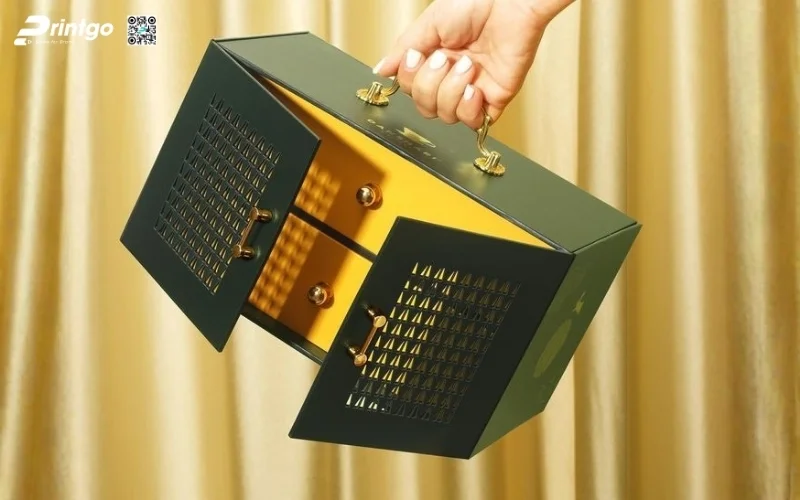 Mẫu hộp quà tết 2 tầng sang trọng và đẳng cấp nhất