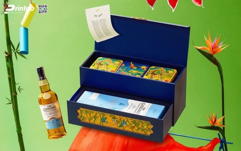 Mẫu hộp quà tết 2 tầng sang trọng và đẳng cấp nhất 2026