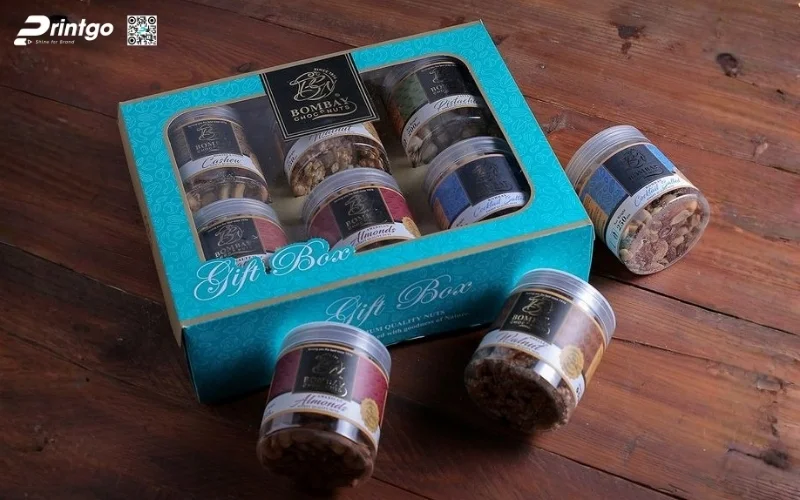 Mẫu hộp quà tết các loại hạt dạng hộp mềm/hộp sóng