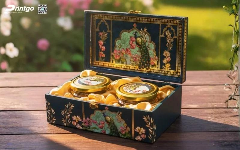 Mẫu hộp quà tết hạt dinh dưỡng nắp lật
