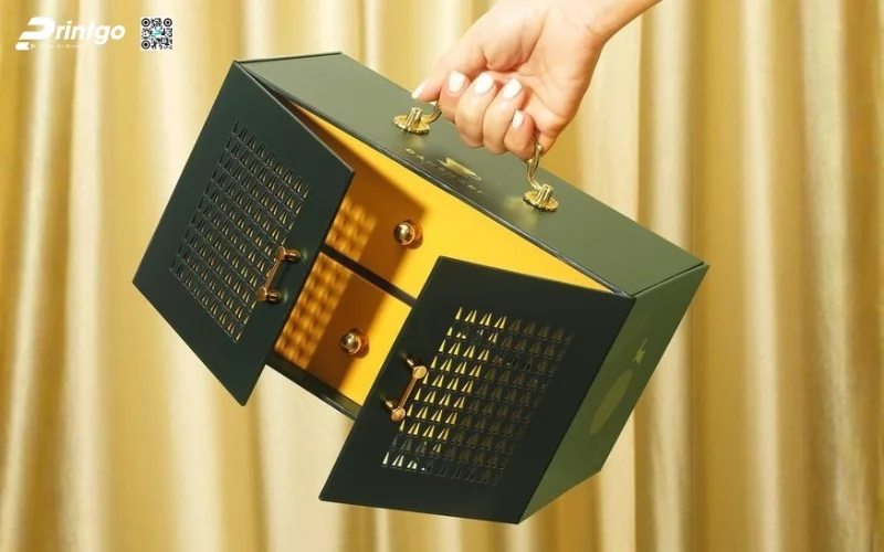 Mẫu hộp quà Tết khách sạn quy cách 2 tầng