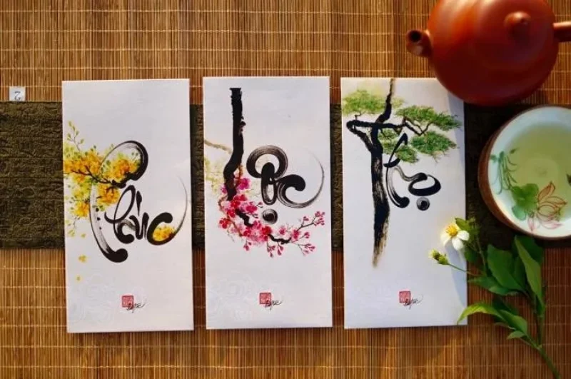 Mẫu bao lì xì viết thư pháp chuyên nghiệp 