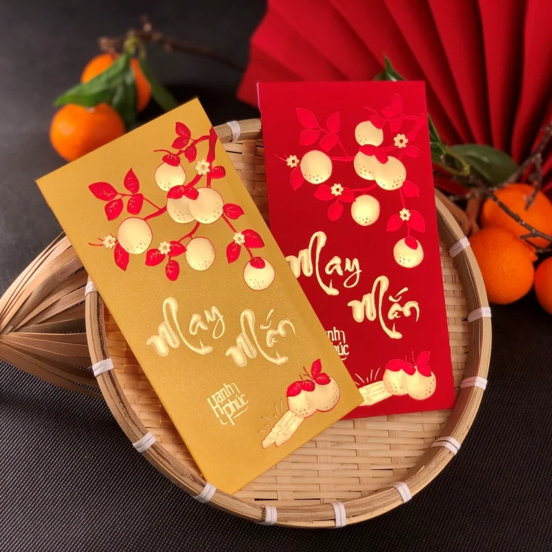 Mẫu bao lì xì viết thư pháp thu hút 