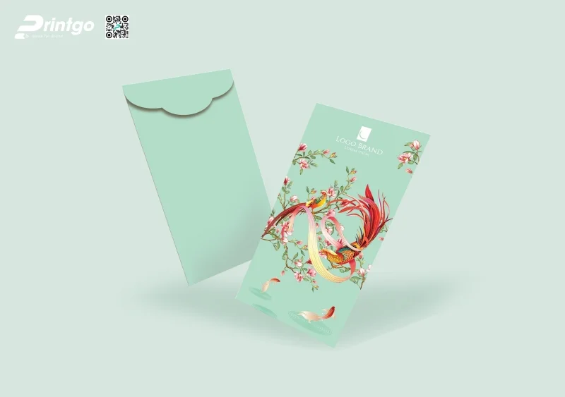 Bao lì xì thư pháp phượng vũ 