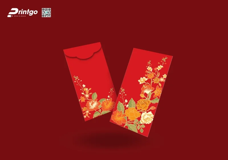 Bao lì xì thư pháp du xuân 