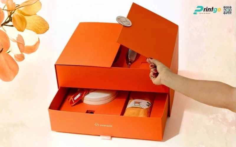 Bộ sưu tập các mẫu hộp quà tết 2 tầng sang trọng 