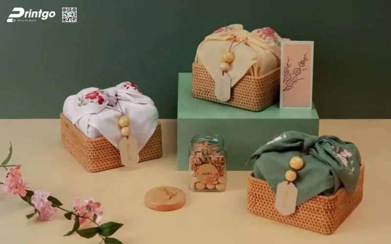Bộ sưu tập mẫu hộp quà tết mây tre đan hình vuông