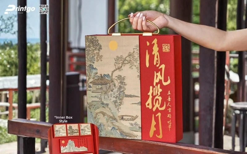 Khám phá những mẫu hộp quà tết quai xách bằng kim loại