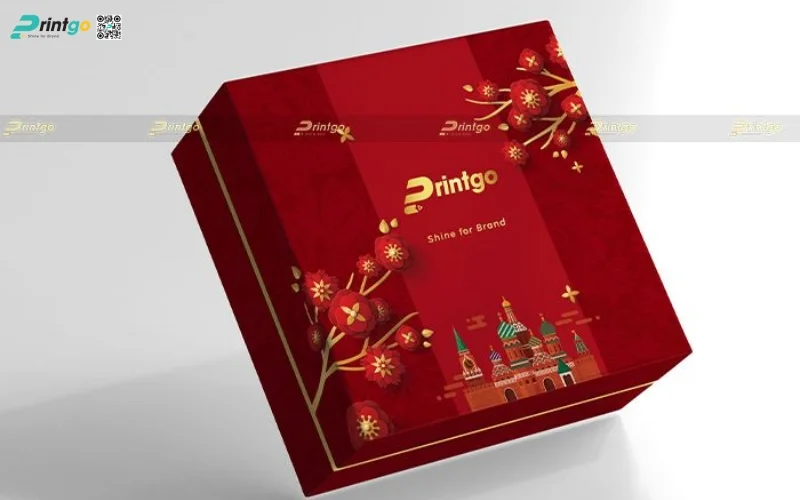Mẫu hộp quà tết đẹp chủ đề cảnh sắc mùa xuân