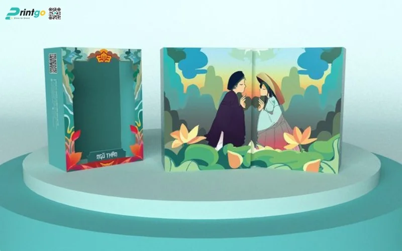 Mẫu hộp quà tết đẹp chủ đề văn hoá Việt
