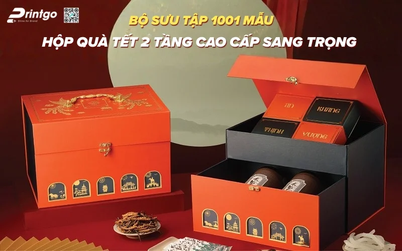 1001 Mẫu Hộp Quà Tết 2 Tầng Sang Trọng & Đẳng Cấp Nhất 2026