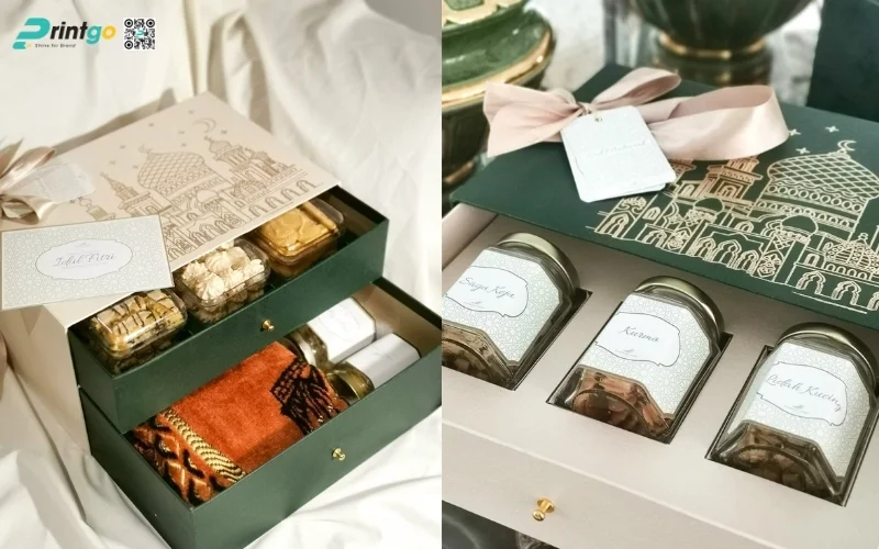 Bộ sưu tập các mẫu hộp quà tết 2 tầng sang trọng 
