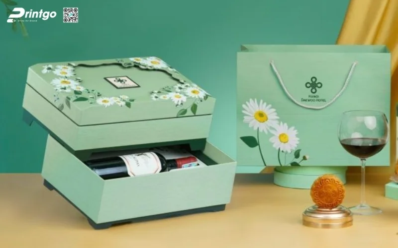 Mẫu hộp quà tết 2 tầng sang trọng và đẳng cấp nhất 2026