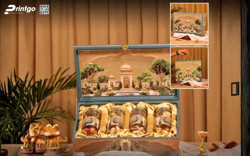 Mẫu hộp quà tết hạt dinh dưỡng nắp lật