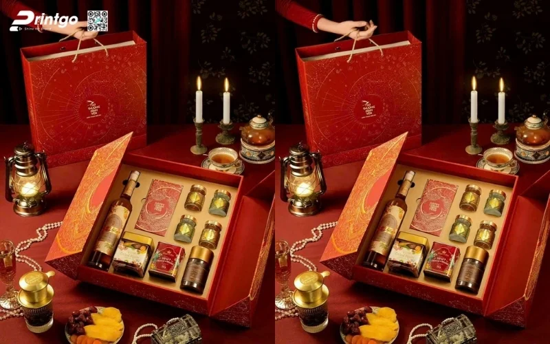 Mẫu hộp quà tết có rượu chivas cao cấp