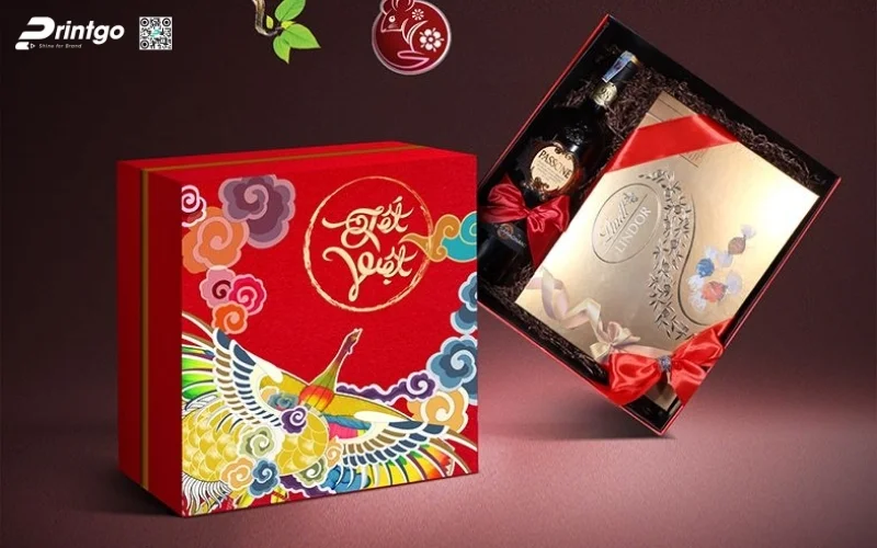 Những mẫu hộp quà tết có rượu vang sang trọng